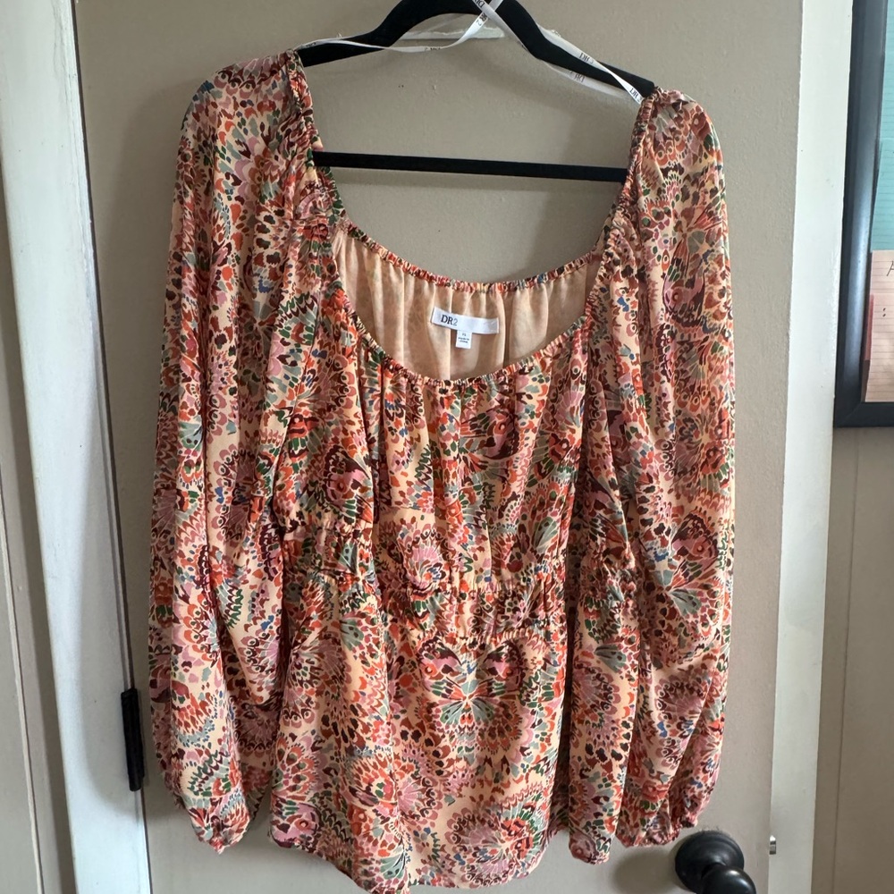 DR2 Floral Print Women's Blouse - Multicolor